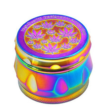 Load image into Gallery viewer, COURNOT Drum &amp; Rainbow Style Zinc Alloy Smoking Weed Grinder 53MM 4 Piece Sharp Diamond Teeth Tobacco Herb Grinder Smoke Muller