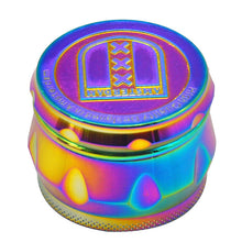 Load image into Gallery viewer, COURNOT Drum &amp; Rainbow Style Zinc Alloy Smoking Weed Grinder 53MM 4 Piece Sharp Diamond Teeth Tobacco Herb Grinder Smoke Muller