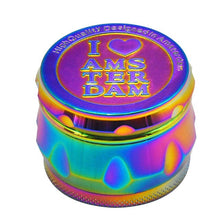 Load image into Gallery viewer, COURNOT Drum &amp; Rainbow Style Zinc Alloy Smoking Weed Grinder 53MM 4 Piece Sharp Diamond Teeth Tobacco Herb Grinder Smoke Muller